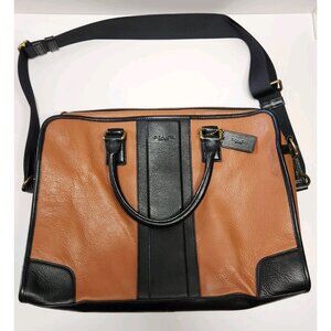 COACH Directors Leather Brief Case Brown F71639 w/FLAW